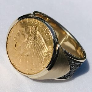 $2 1/2 Dollar Gold Coin Ring
