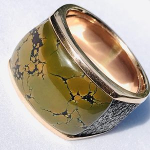 Gents Tibetan Inlay Ring