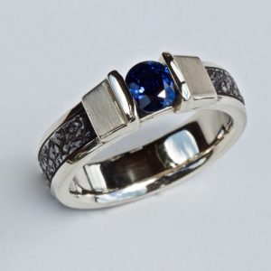 Blue Sapphire Channel Ring